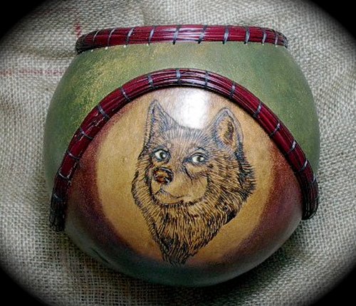 Double Rim Wolf gourd art