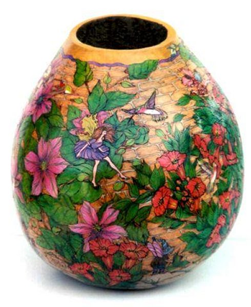 Gerri Bishop gourd art vessel